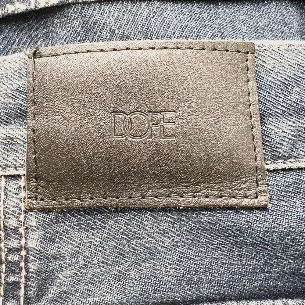 DOPE MEN’S  DISTRESSED DENIM STRAIGHT LEG JEANS - Picture 6 of 8